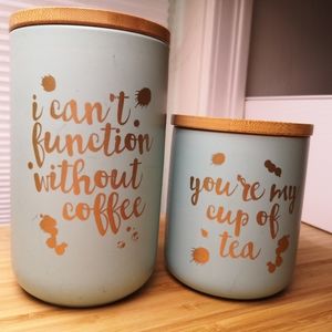 Coffee and tea cannisters